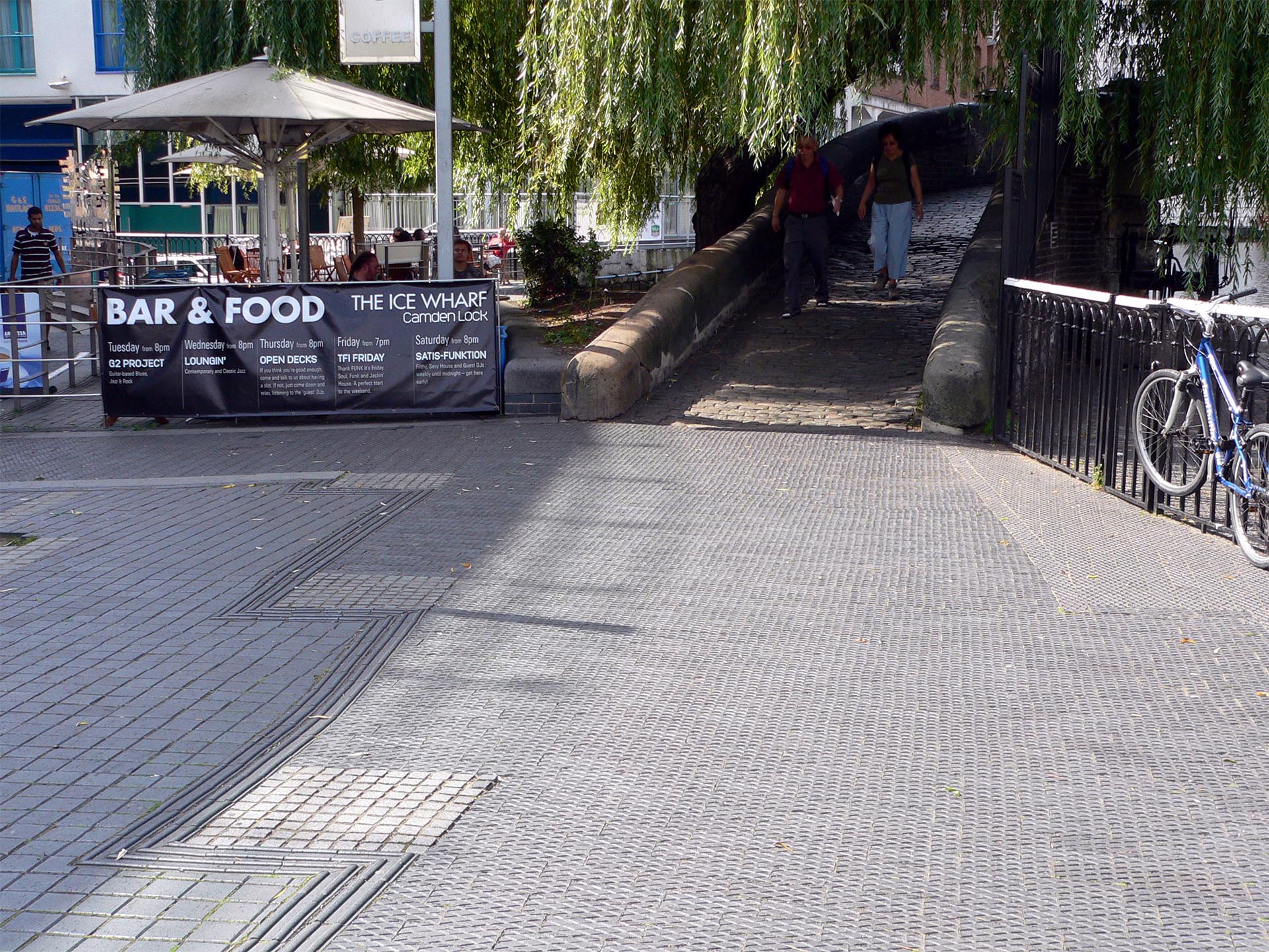 Blue diamond chequer pavers and blue 2 panel pavers in Camden