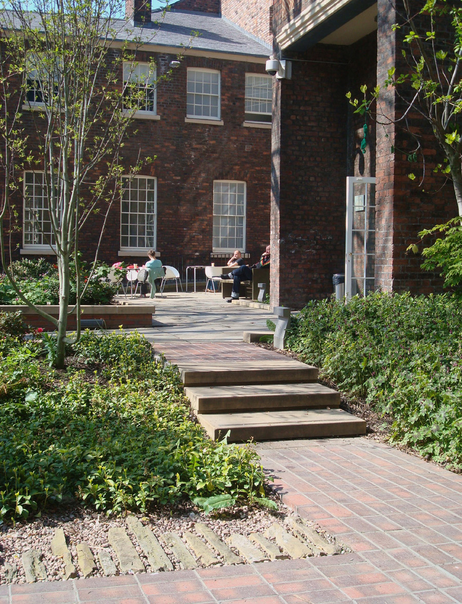 Brown Brindle paving at Bluecoat Arts Centre Liverpool