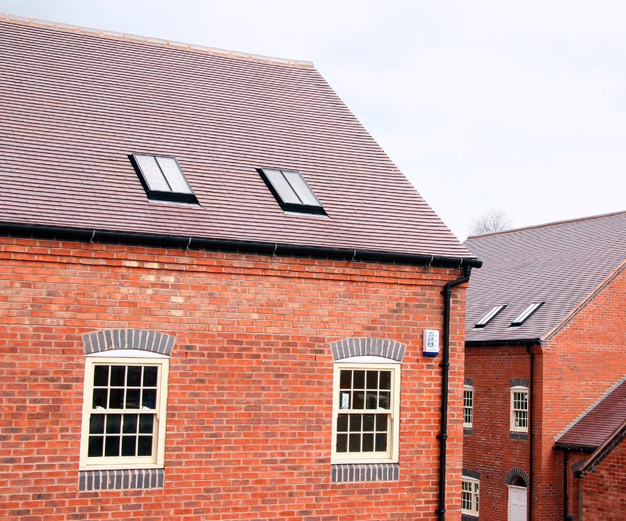 Staffs Blue bricks provided detail around the windows at Jackfield Ironbridge