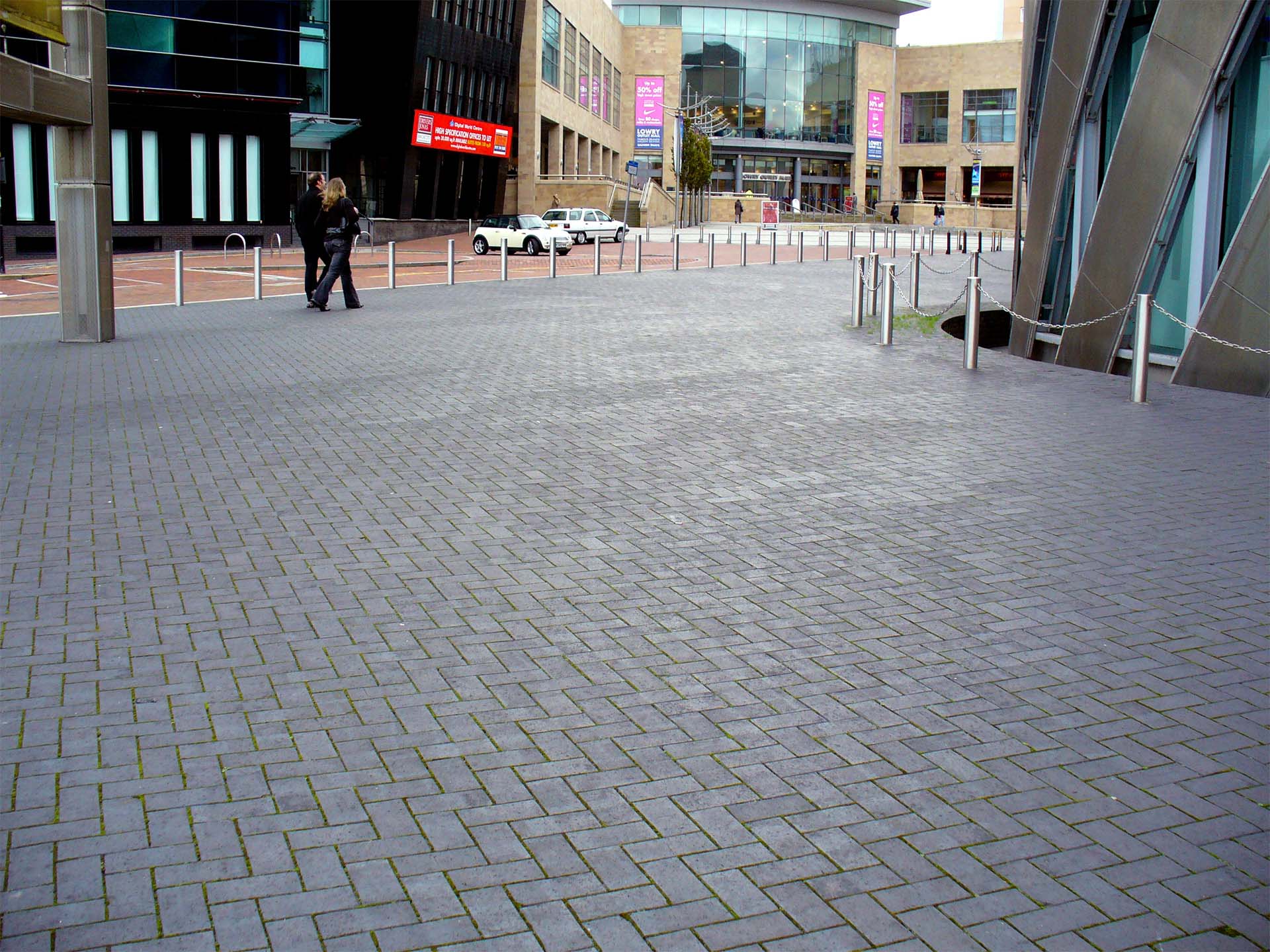 Ketley Blue Staffs Blue Pavers at the Lowry Centre in Manchester