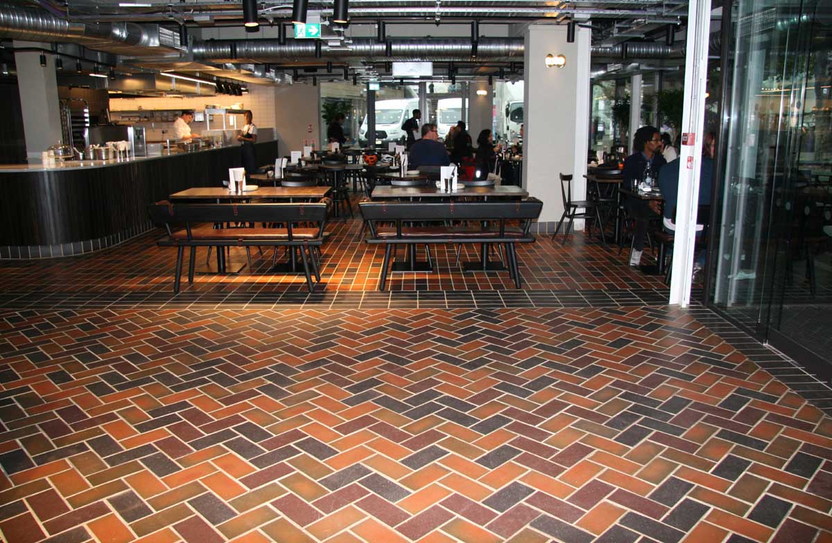 Ketley Quarry Tiles are usesd both inside and out at the British Film Institute on the Southbank