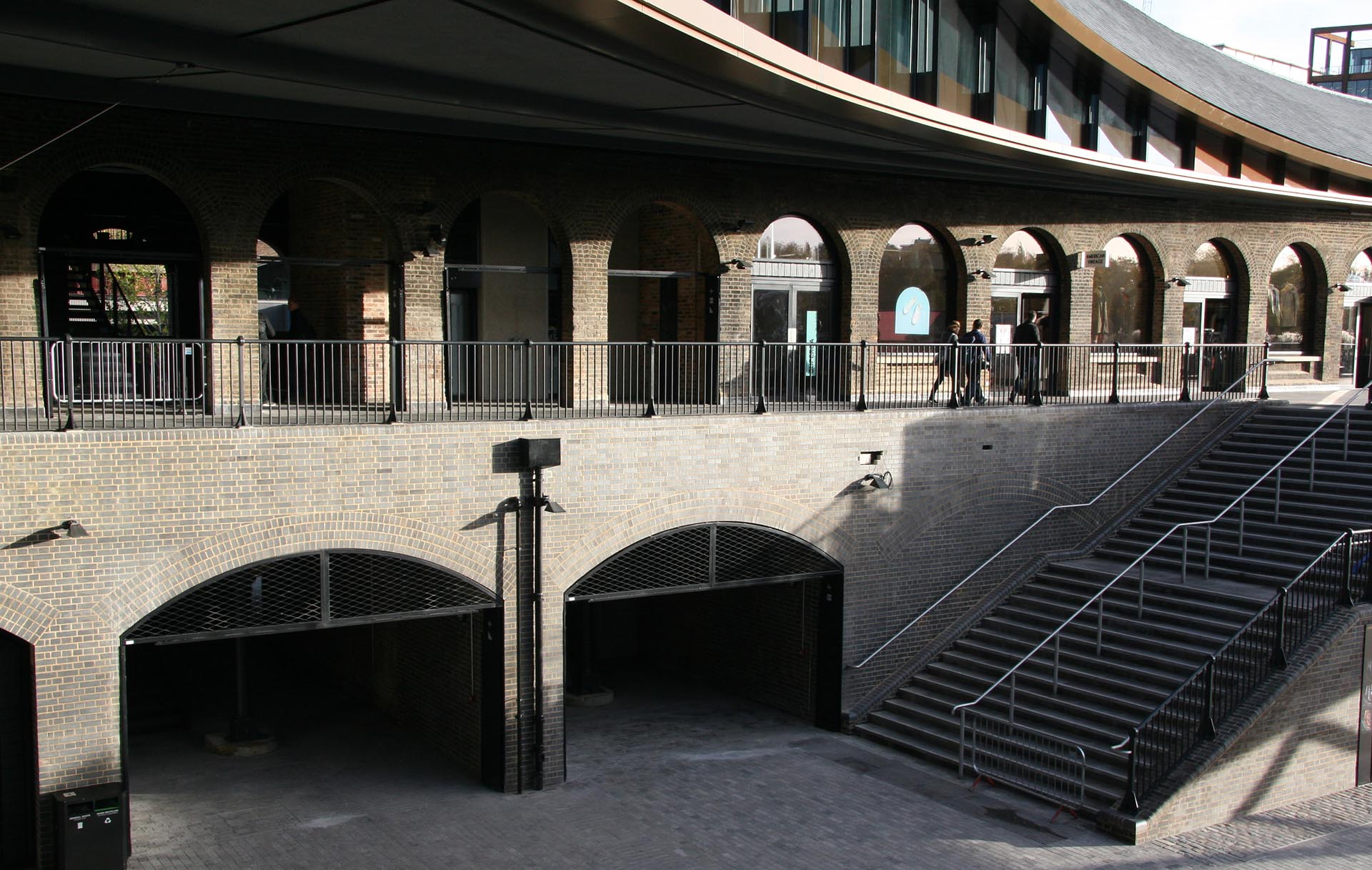 Ketley Staffs blue bricks at new retail space Coal Drops Yard