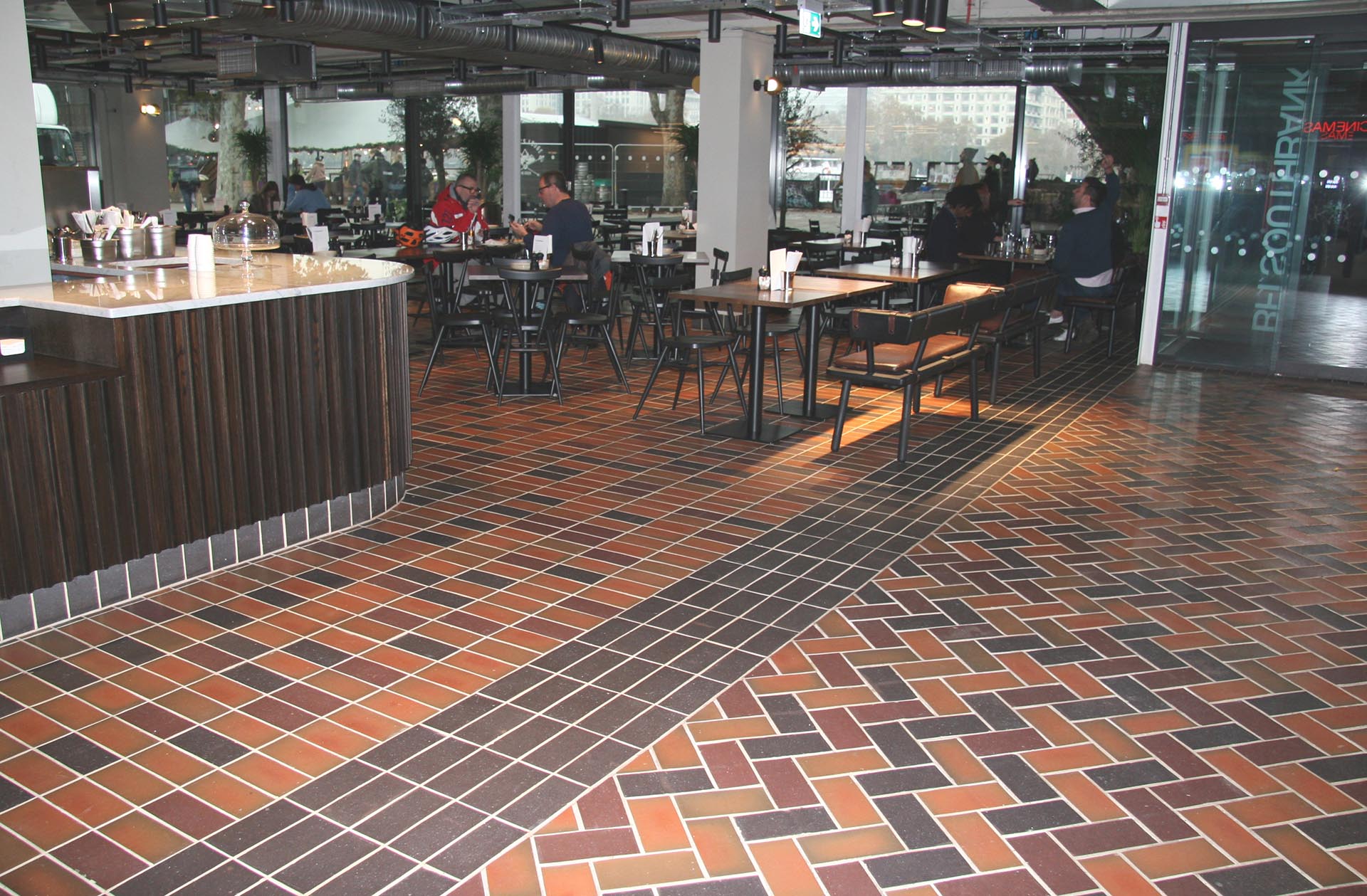 Ketley clay Quarry Tiles at Londons British Film Institute Southbank