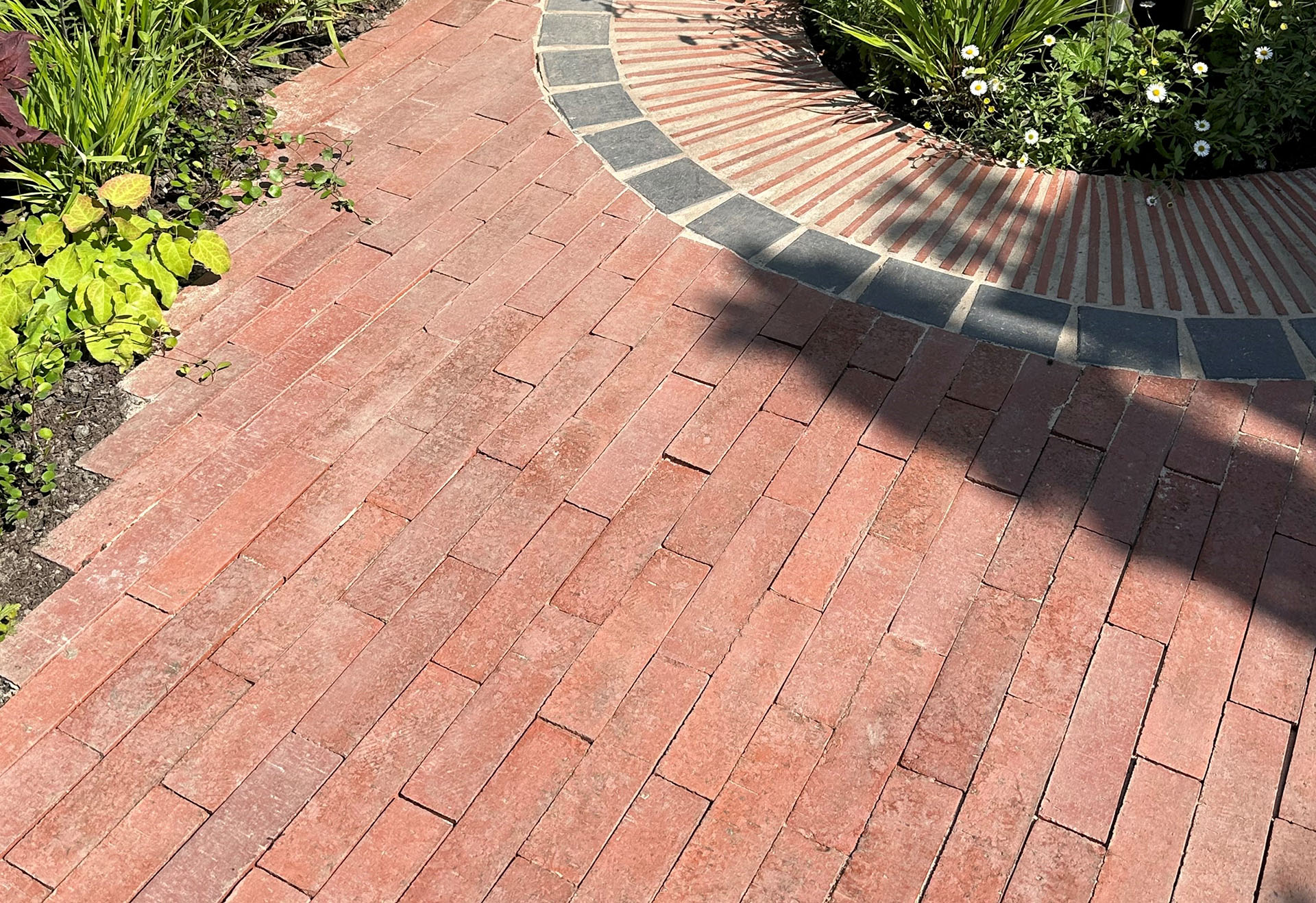 Ketley red Tenger pavers and linium bricks and cobble bricks at RHS Chelsea 2024