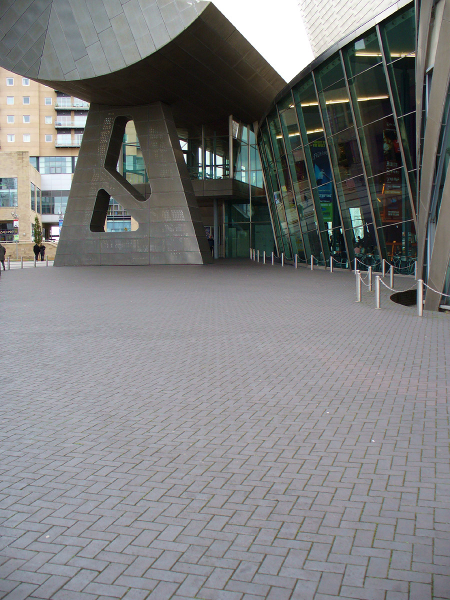Staff Blue Pavers at the Lowry Centre in Manchester