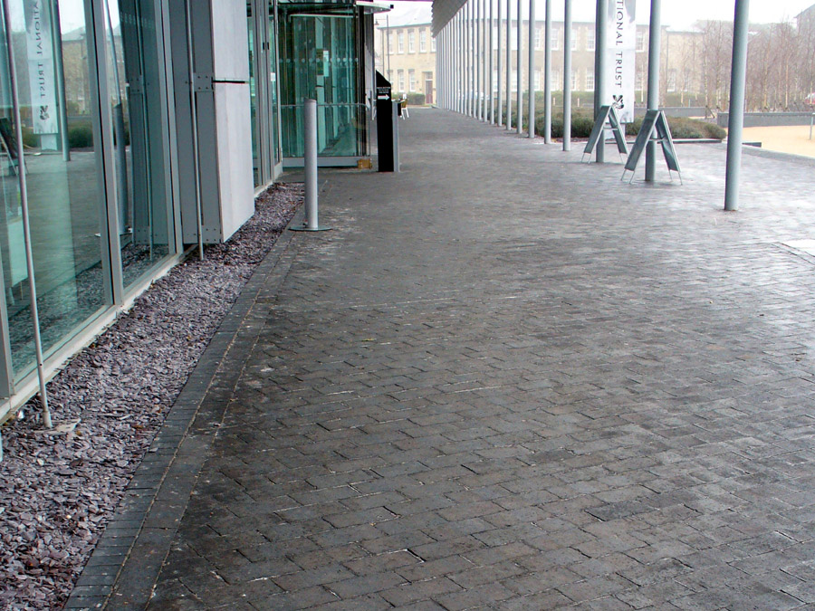 Staffs Blue Pavers outside the National Trust HQ in Swindon