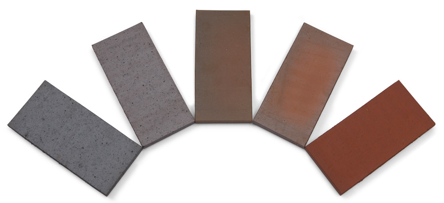 Rectangular Quarry tiles in 5 colours