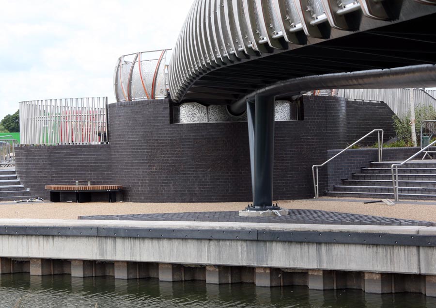 Staffordshire blue bricks and slips at Wichelstowe Canalside
