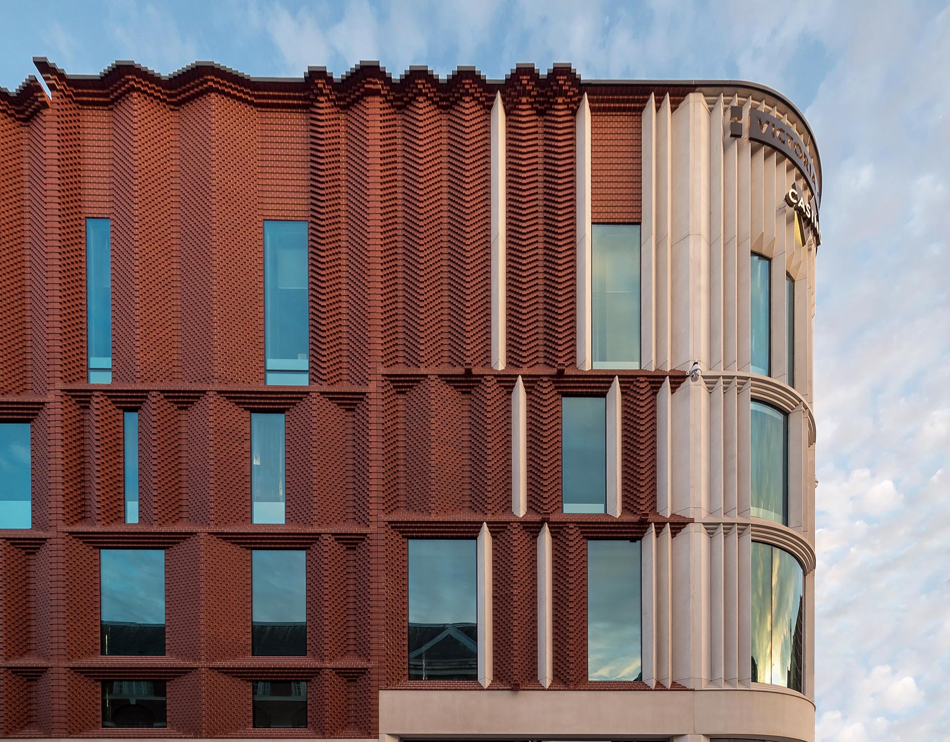 Staffordshire red class a facing bricks at the new Victoria Gate Arcade in Leeds