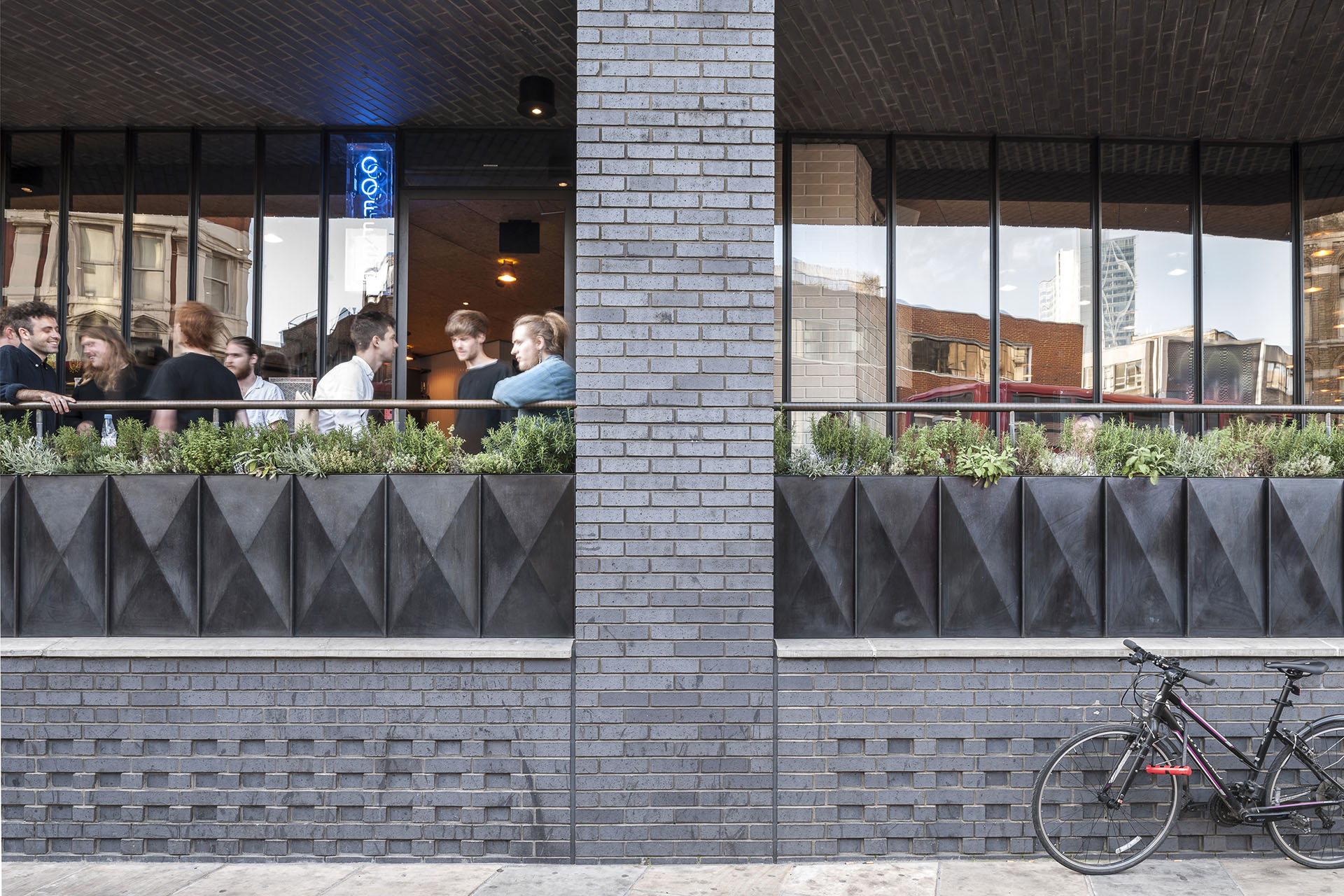 a combination of Staffs Blue Bricks and Slips at the Ace Hotel Shoreditch