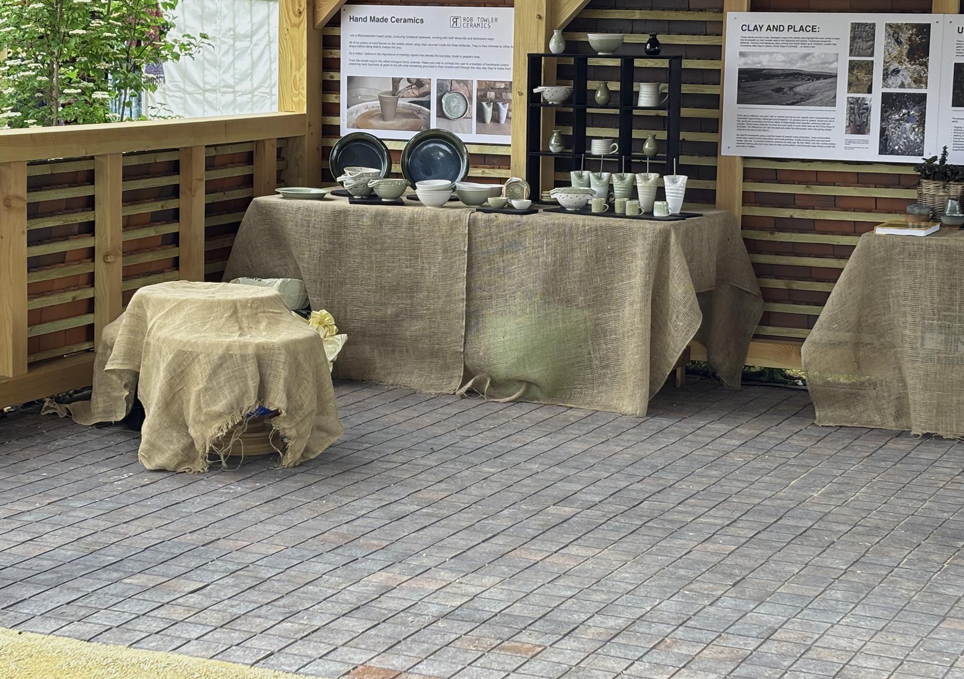 blue multi 2 panel pavers at The Clay Garden RHS Malvern