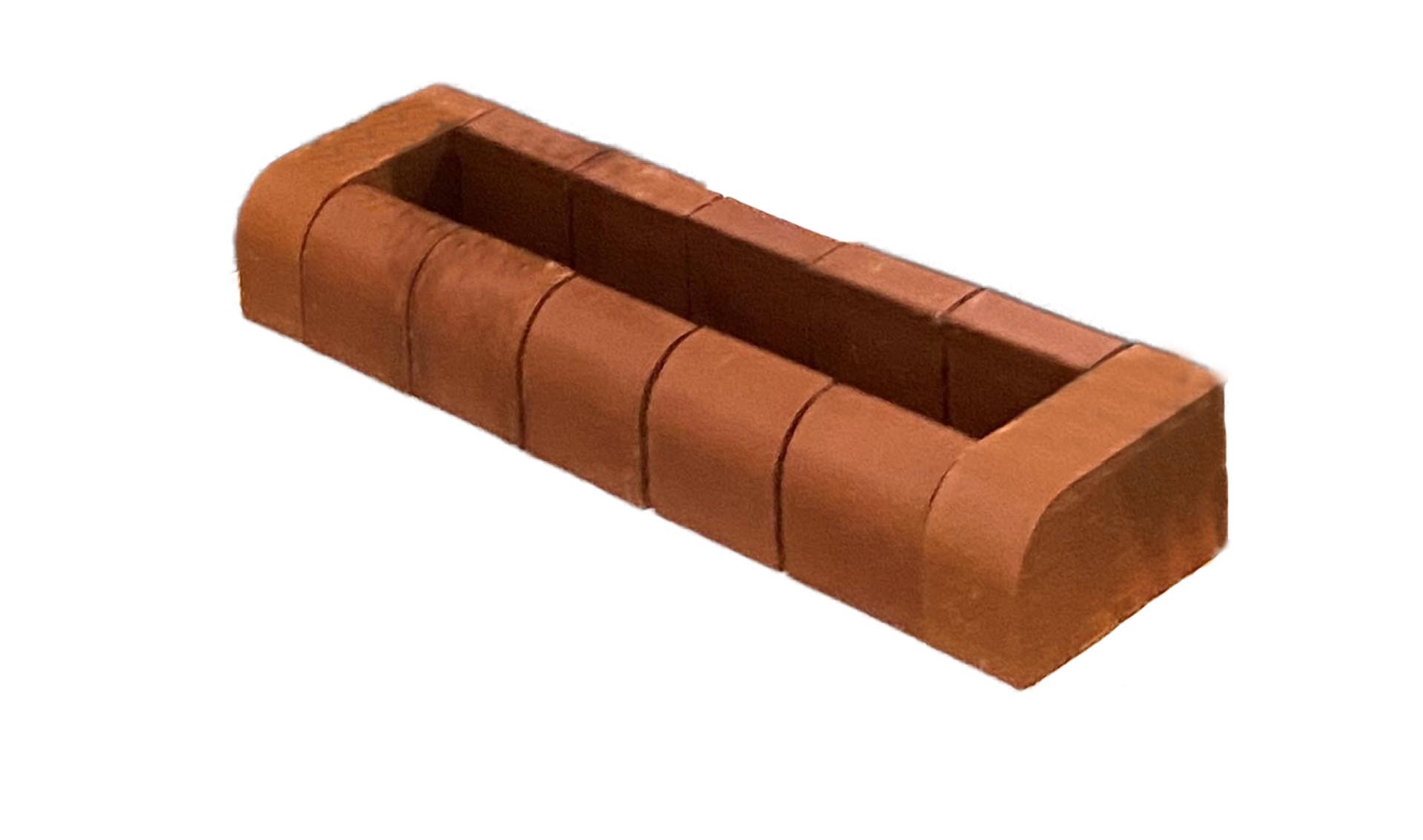 bullnose planters in Staffordshire red