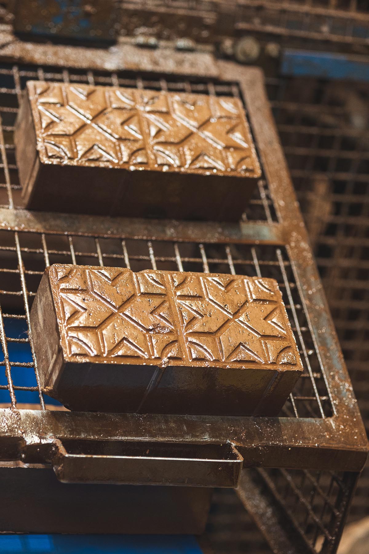 freshly pressed star patterned pavers Photo Credit Rob Hill