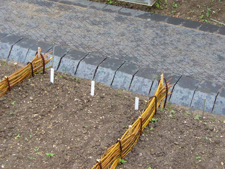 kerb units with diamond chequer pavers at Kew gardens