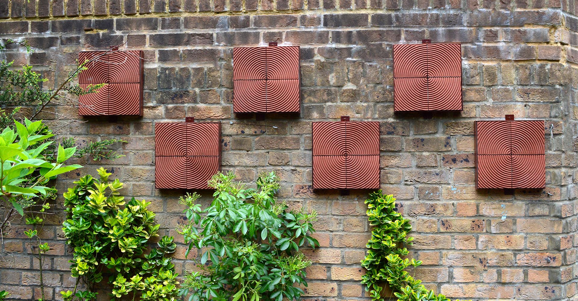 moss tiles installed on a wall