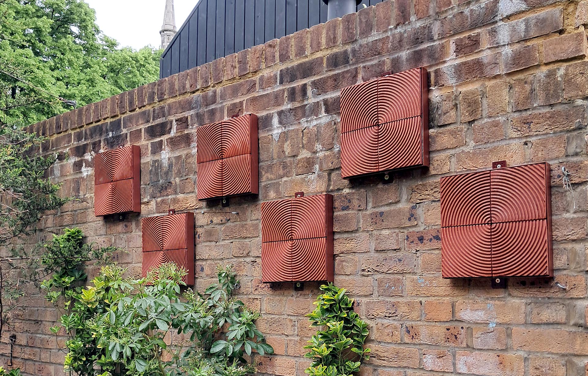 moss tiles on a wall