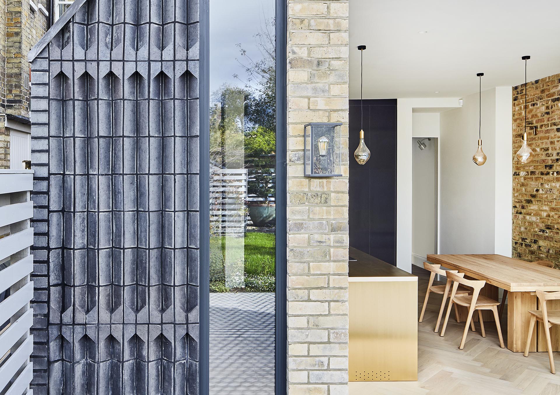 special plinth bricks create a gothic fluting effect on a high end residential porject by Mulroy Architects